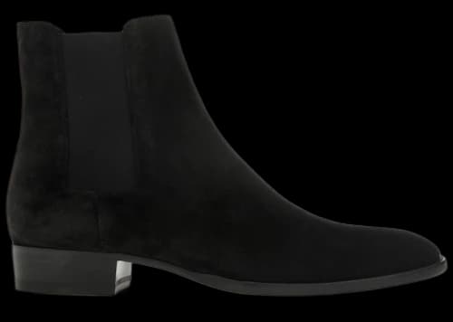 Saint Laurent Wyatt Chelsea Boot Black Suede
