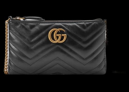 Gucci GG Marmont Matelasse Mini Chain Bag Black