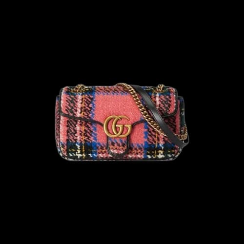Gucci Marmont Small Shoulder Bag 'Blue/Pink/Multicolor/Black'