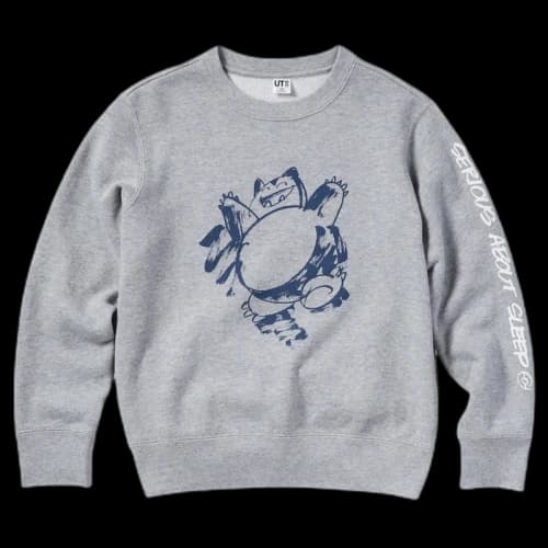Uniqlo x Pokemon x James Jarvis Kids Snorlax Crewneck (Asia Kids Sizing) Sweatshirt Grey