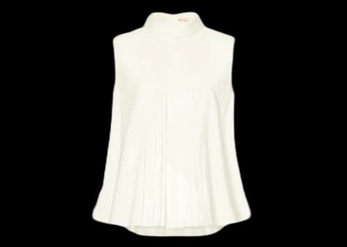 Uniqlo x MARNI Women's Tuck Blouse (Asia Sizing) Off White
