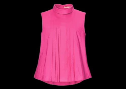 Uniqlo x MARNI Women's Tuck Blouse (Asia Sizing) Pink
