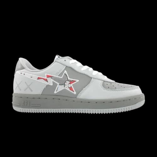 Kaws x Bapesta FS-001 Low 'Red Gray'