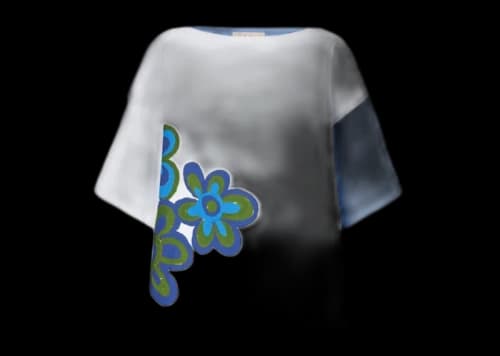 Uniqlo x MARNI Women's Oversized Boxy T-Shirt (Asia Sizing) Blue