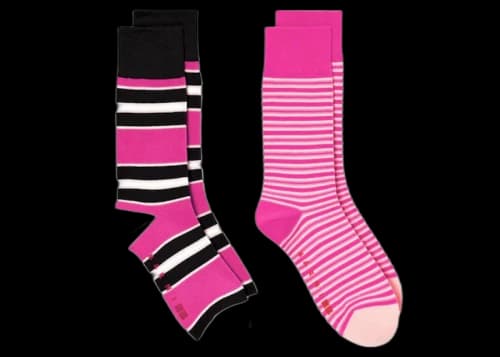 Uniqlo x MARNI Border Socks (Asia Sizing) (Set of 2) Pink