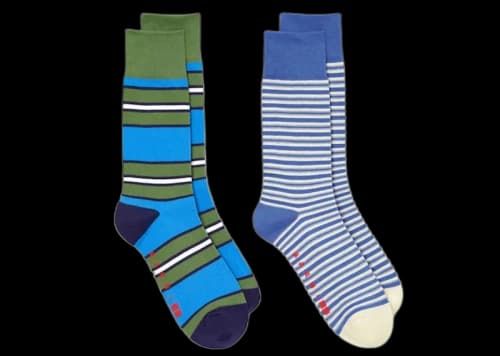 Uniqlo x MARNI Border Socks (Asia Sizing) (Set of 2) Blue