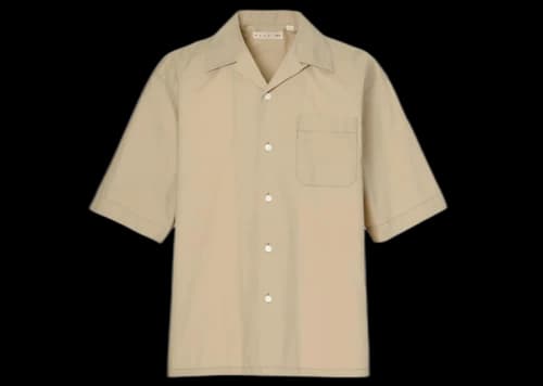 Uniqlo x MARNI Oversized Open Collar Shirt (Asia Sizing) Beige