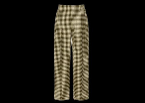 Uniqlo x MARNI Wide Fit Check Tuck Pants (Asia Sizing) Yellow