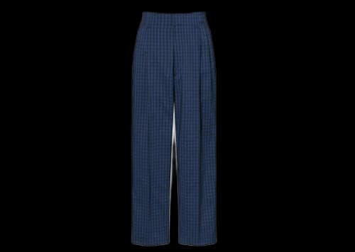 Uniqlo x MARNI Wide Fit Check Tuck Pants (Asia Sizing) Blue