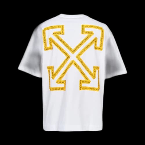 OFF-WHITE Tape Arrow Skate Short Sleeve T-shirt White