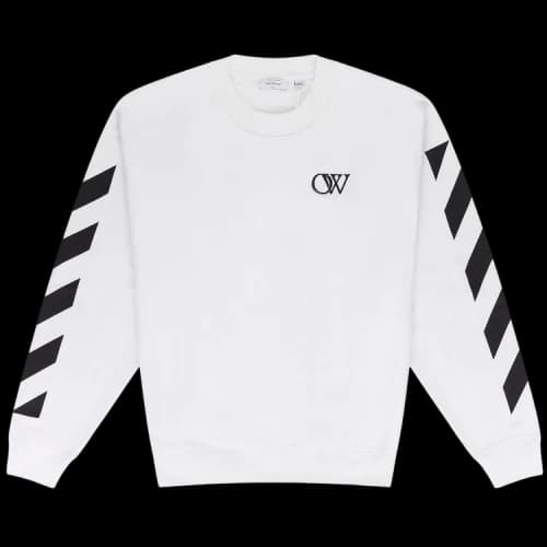Off-White Diagonal Skate Crewneck 'White/Black'