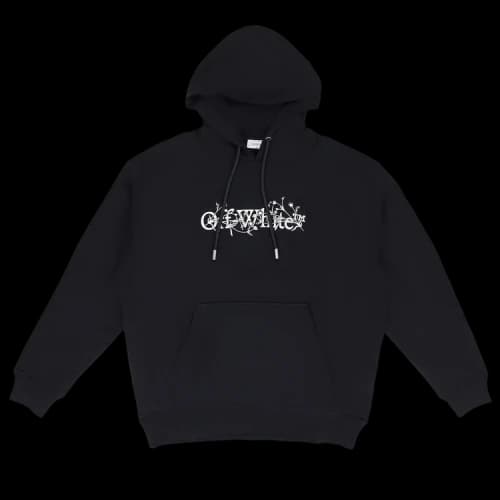 Off-White Bookish Flower Skate Hoodie 'Black/White'