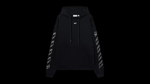 OFF-WHITE Chain Arrow Diagonal Skate Hoodie Black