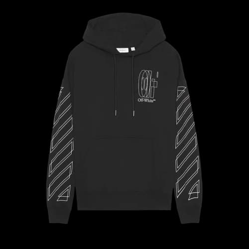 Off-White Outl Dbl Arr Skate Hoodie 'Black'