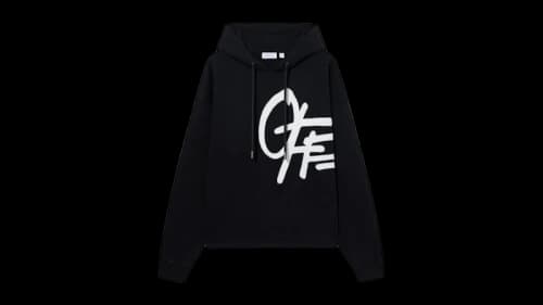 OFF-WHITE Spray Logo Loose Hoodie Black