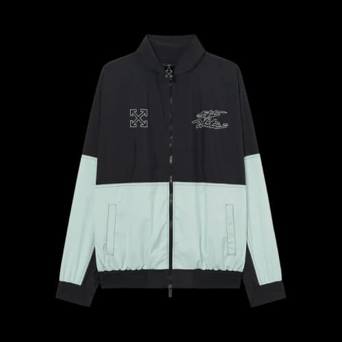 Off-White Marker Nyl Relax Track Top 'Black'