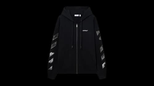OFF-WHITE Metal Arrow Skate Zip Hoodie Black