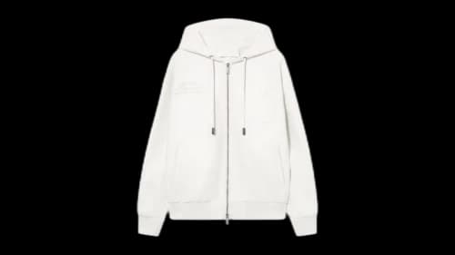 OFF-WHITE Royal Team Embroidery Zip Hoodie White