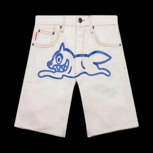 Icecream Cream Jean Strawberry Fit Shorts 'Whisper White'