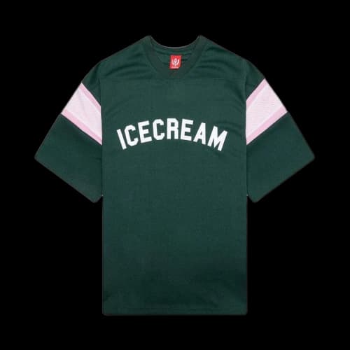 Icecream Pass Short-Sleeve Knit Crop Fit Shirt 'Jolly Green'