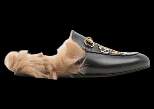 Gucci Princetown Slipper Tiger Applique Black
