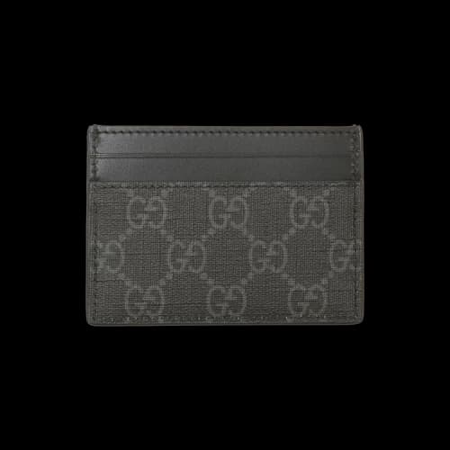 Gucci Kingsnake Print GG Supreme Card Holder Black/Red