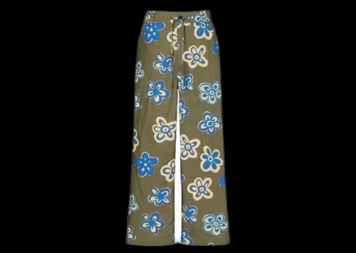 Uniqlo x MARNI Easy Wide Fit Flower Pants (Asia Sizing) Olive