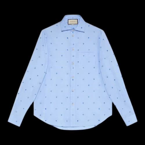 Gucci Bee Oxford Duke Shirt 'Blue'