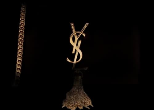 Saint Laurent Kate Chain Wallet With Tassle Rouge Legion