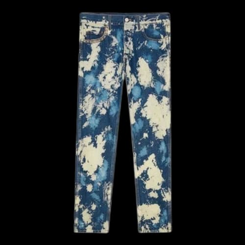 Gucci Bleached Denim Punk Trousers 'Blue'