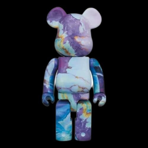 Bearbrick BE@RBRICK marble 400% 'Blue Purple'