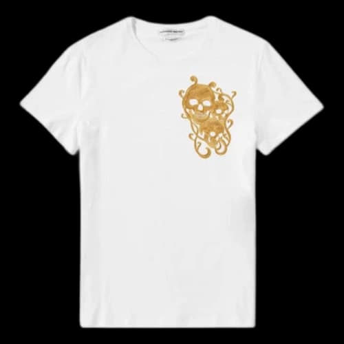 Alexander McQueen Round Neck Short Sleeve White