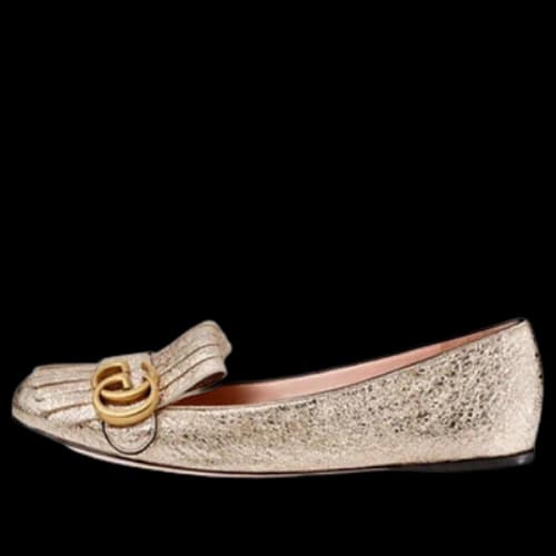 Gucci Marmont Ballet Flat 'Platinum' (Women's)