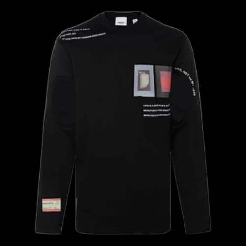 Burberry Classic Pattern Alphabet Pullover Black