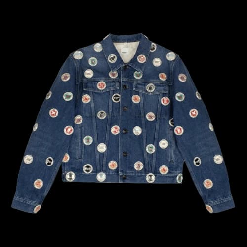 Burberry Bottle Cap Detail Denim Jacket 'Blue'