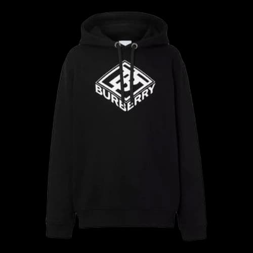 Burberry 3D Logo Pattern Cotton Black
