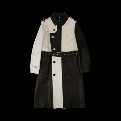 Burberry Long Trench Coat 'White/Black'