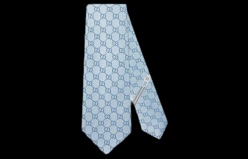 Gucci GG Supreme Silk Tie Light Blue