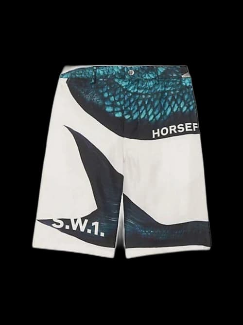 Burberry Graphic Print Shorts Ink Blue