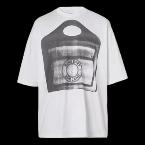 Burberry SS21 Pocket Printing Round Neck Short Sleeve White