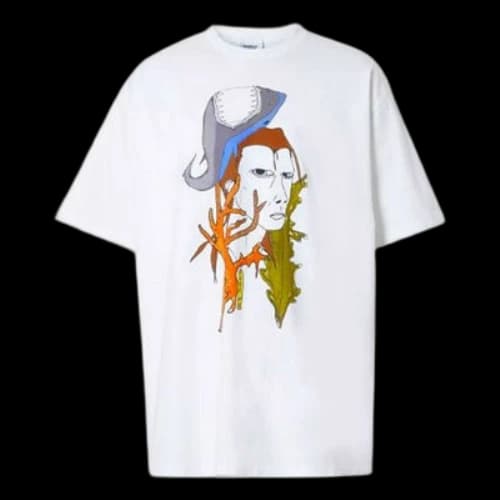 Burberry SS21 Printing Cotton Short Sleeve White