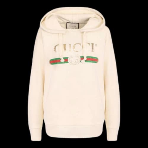 GUCCI Classic Gucci Logo Hoodie 'White' (Women's)