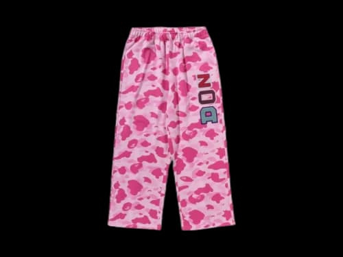BAPE x Cactus Jack x Don Toliver Flare Sweatpants Pink