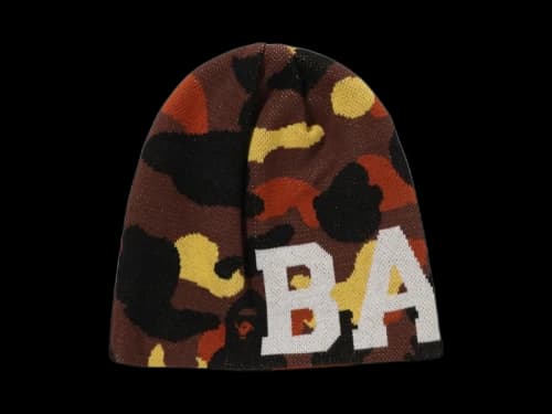 BAPE 1st Camo Knit Cap (FW25) Orange