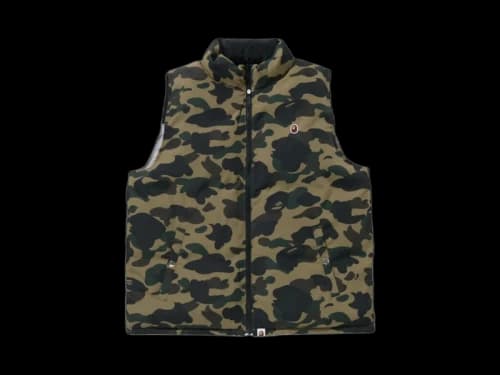 BAPE 1st Camo Reversible Down Vest (FW25) Green