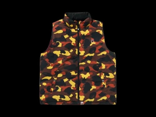 BAPE 1st Camo Reversible Down Vest (FW25) Orange