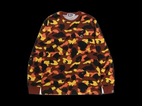 BAPE 1st Camo One Point LS Tee (FW25) Orange