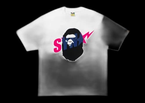 BAPE x Spotify x Central Cee Ape Head Relaxed Fit Tee White