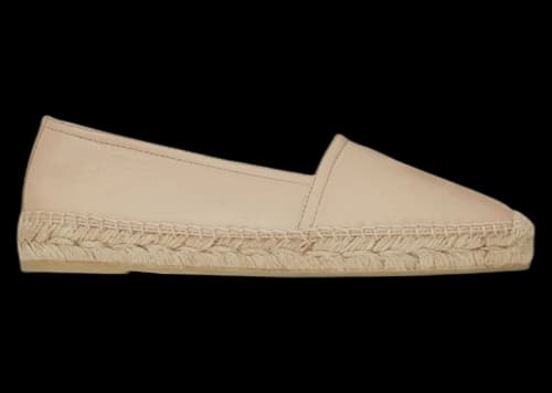 Saint Laurent Cassandra Espadrilles in Lambskin Powder (Women's)