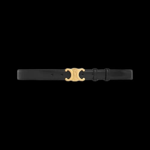 CELINE Medium Triomphe Belt 'Black/Silver'